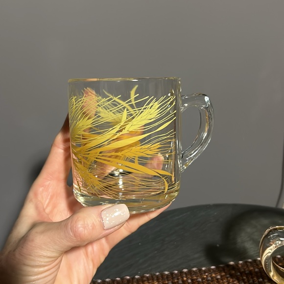 Vintage Like New 4 Libbey Golden Wheat coffee tea mugs cups Libby - Picture 10 of 10
